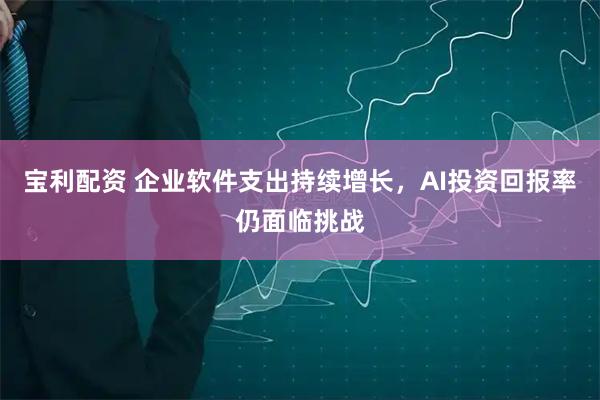 宝利配资 企业软件支出持续增长，AI投资回报率仍面临挑战
